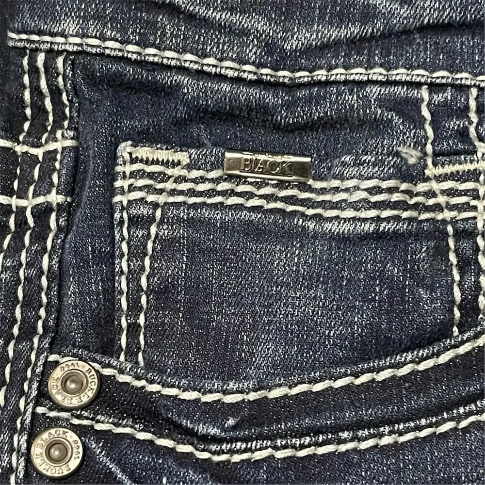 Buckle Black Jeans Mens 30W x 33L Blue Dark Wash Bootcut Stretch #Denim #Jeans - Picture 4 of 12